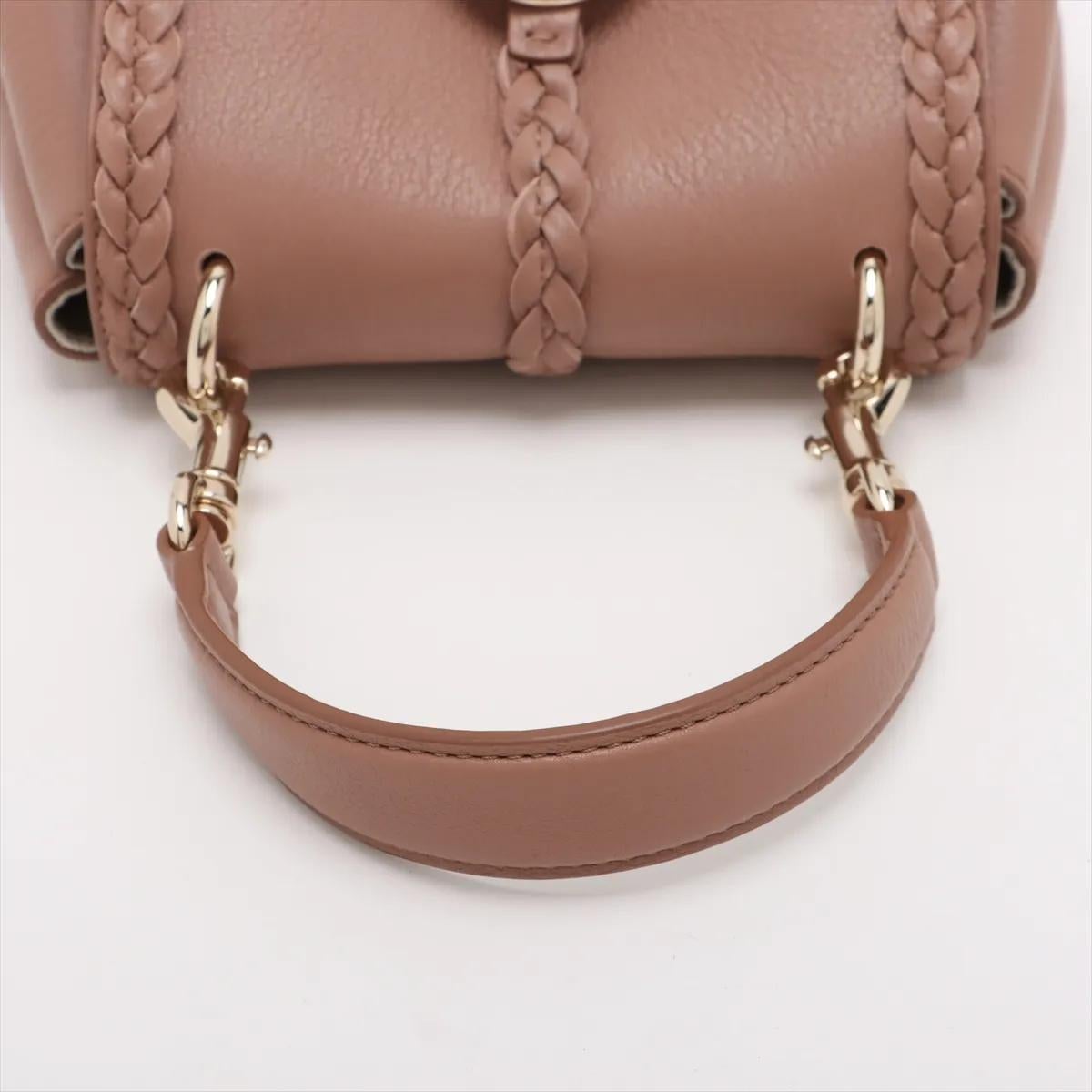 Chloe Penelope Leather Two-Way Shoulder Bag Beige (Sac à bandoulière en cuir) en vente 2