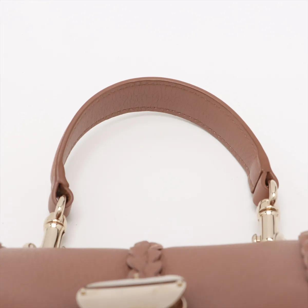Chloe Penelope Leather Two-Way Shoulder Bag Beige (Sac à bandoulière en cuir) en vente 3