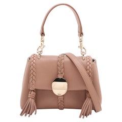 Chloe Penelope Leather Two-Way Shoulder Bag Beige