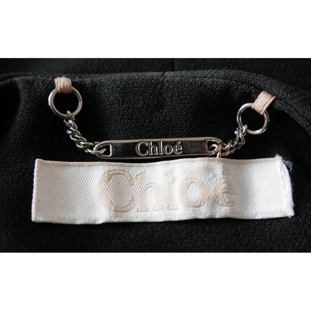 Chloe Peplum Hem Black Jacket For Sale 1