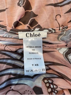 Chloe Phoebe Philo Spring 2002 Novelty Monkey Butterfly Print Long Sleeve Shirt