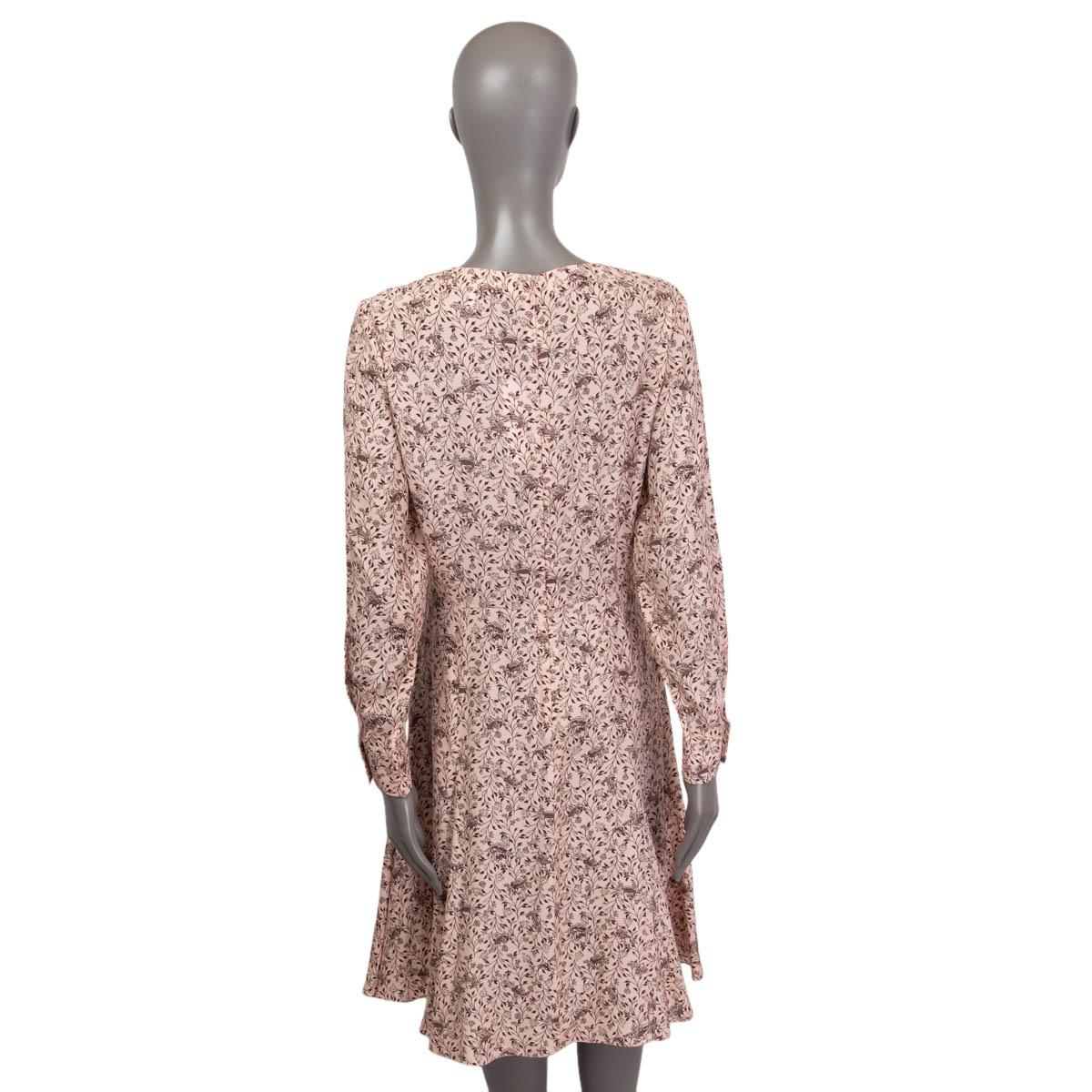 brown silk dress long sleeve