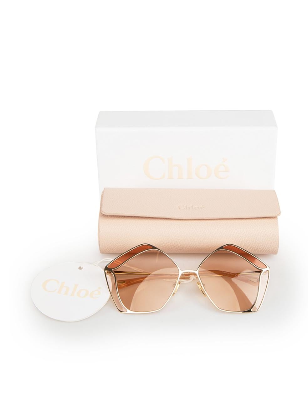 Chloé Pink Gemma Oversized Sunglasses For Sale 1