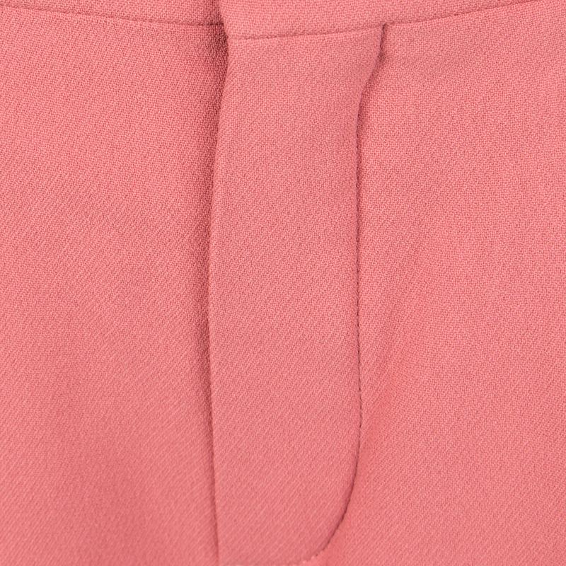 Chloe Pink Island Tailored Straight Fit Trousers L 1
