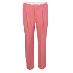 Chloe Pink Island Tailored Straight Fit Trousers L