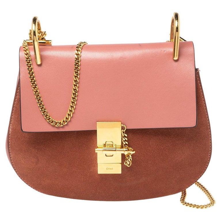Chloe Pink Leather and Suede Medium Drew Shoulder Bag For Sale at 1stDibs |  chloe pink bag, chloe pink purse, pink chloe bag