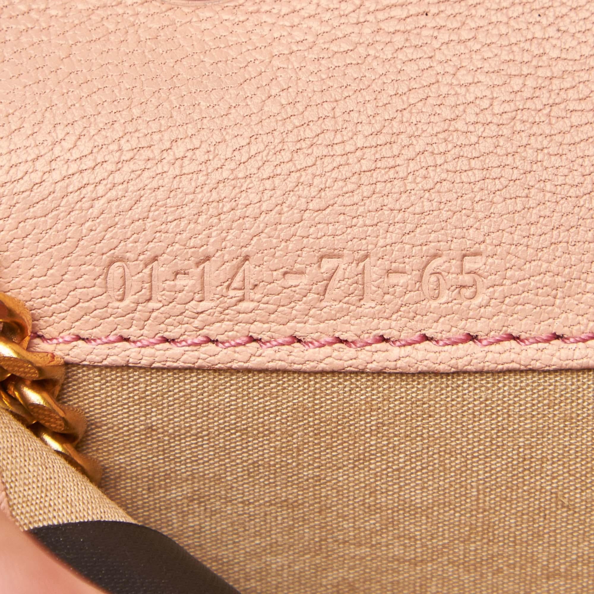 Chloe Pink Leather Chain Shoulder Bag For Sale 4