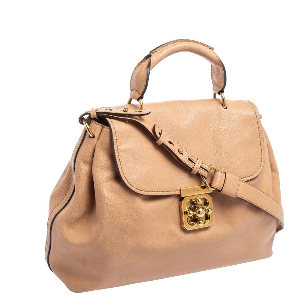 pink leather satchel