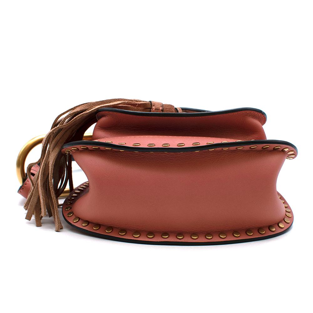 Brown Chloe Pink Leather Hudson Shoulder Bag