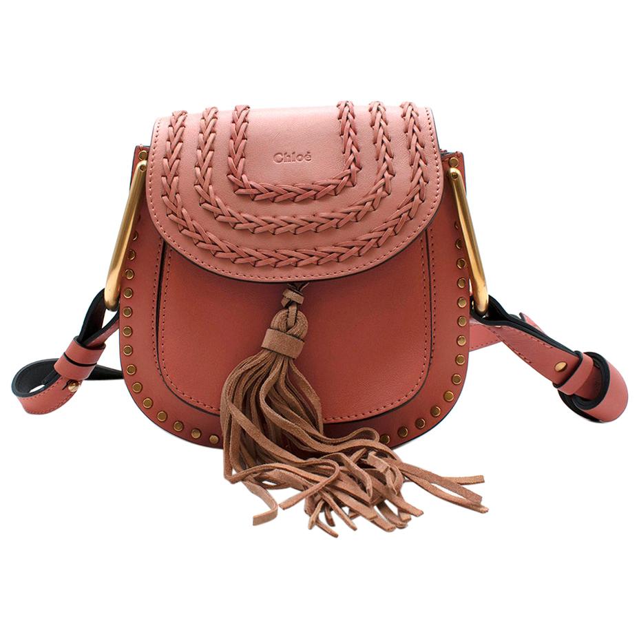 Chloe Pink Leather Hudson Shoulder Bag