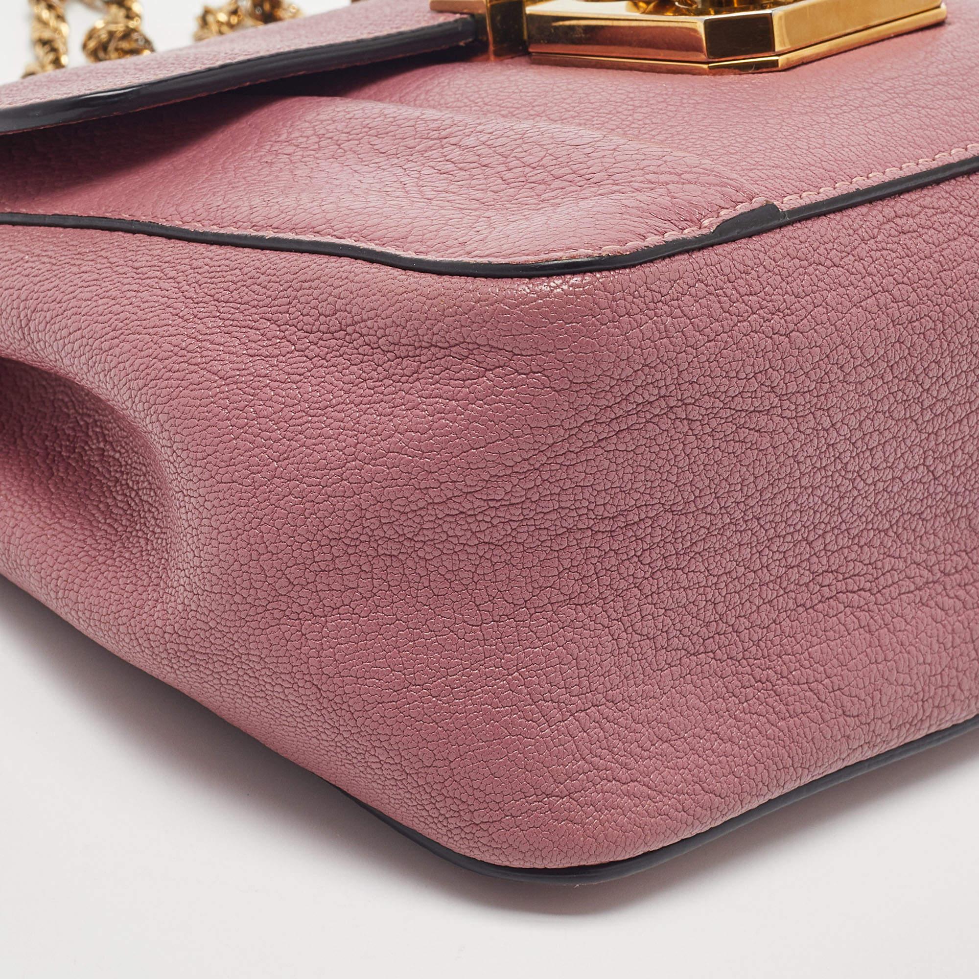 Chloé Pink Leather Small Elsie Shoulder Bag 7