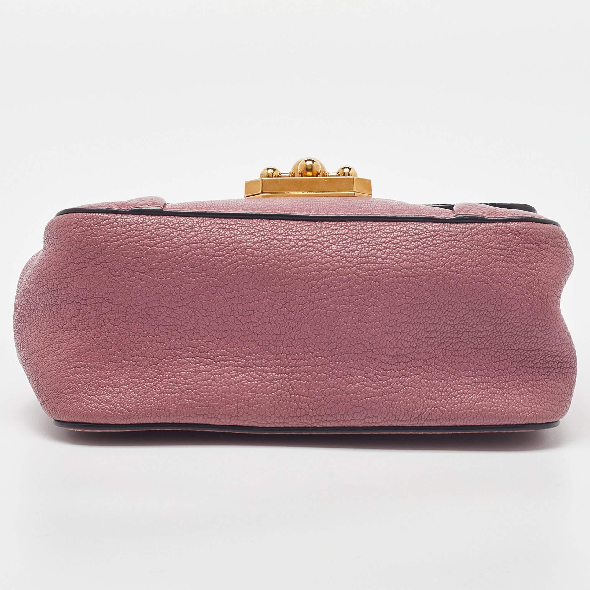 Chloé Pink Leather Small Elsie Shoulder Bag 1