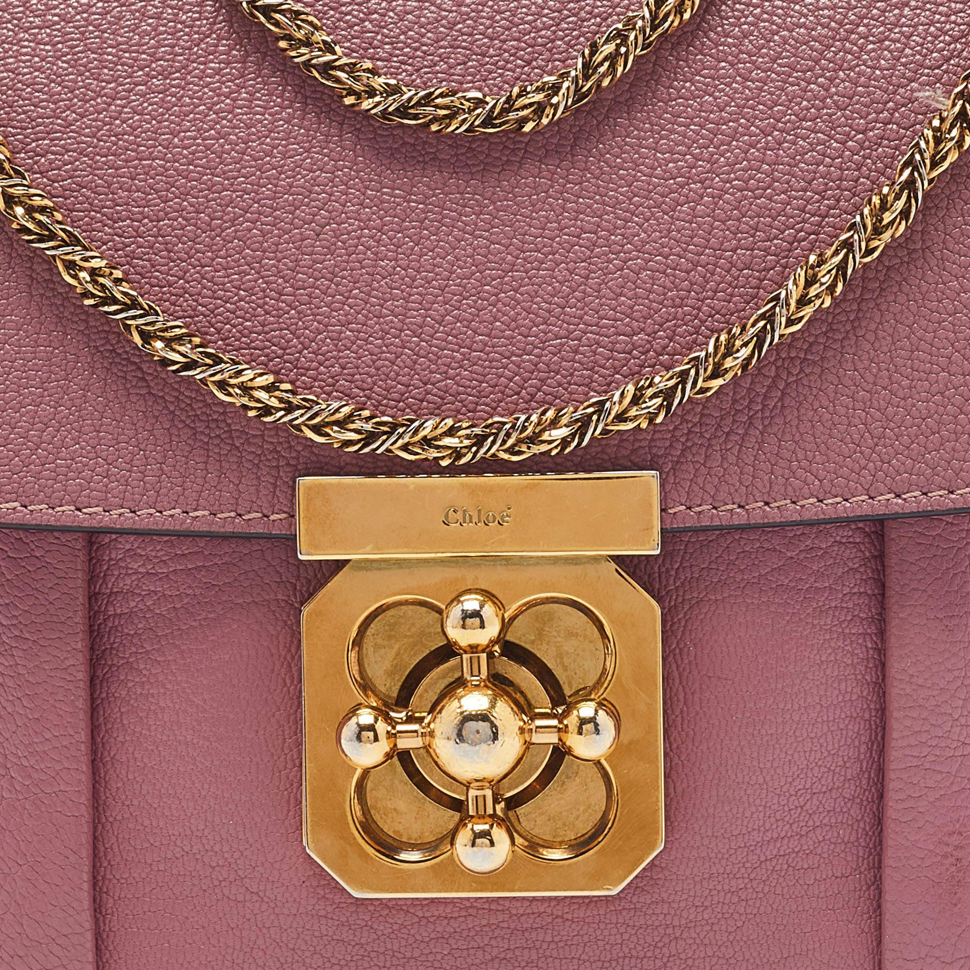 Chloé Pink Leather Small Elsie Shoulder Bag 4