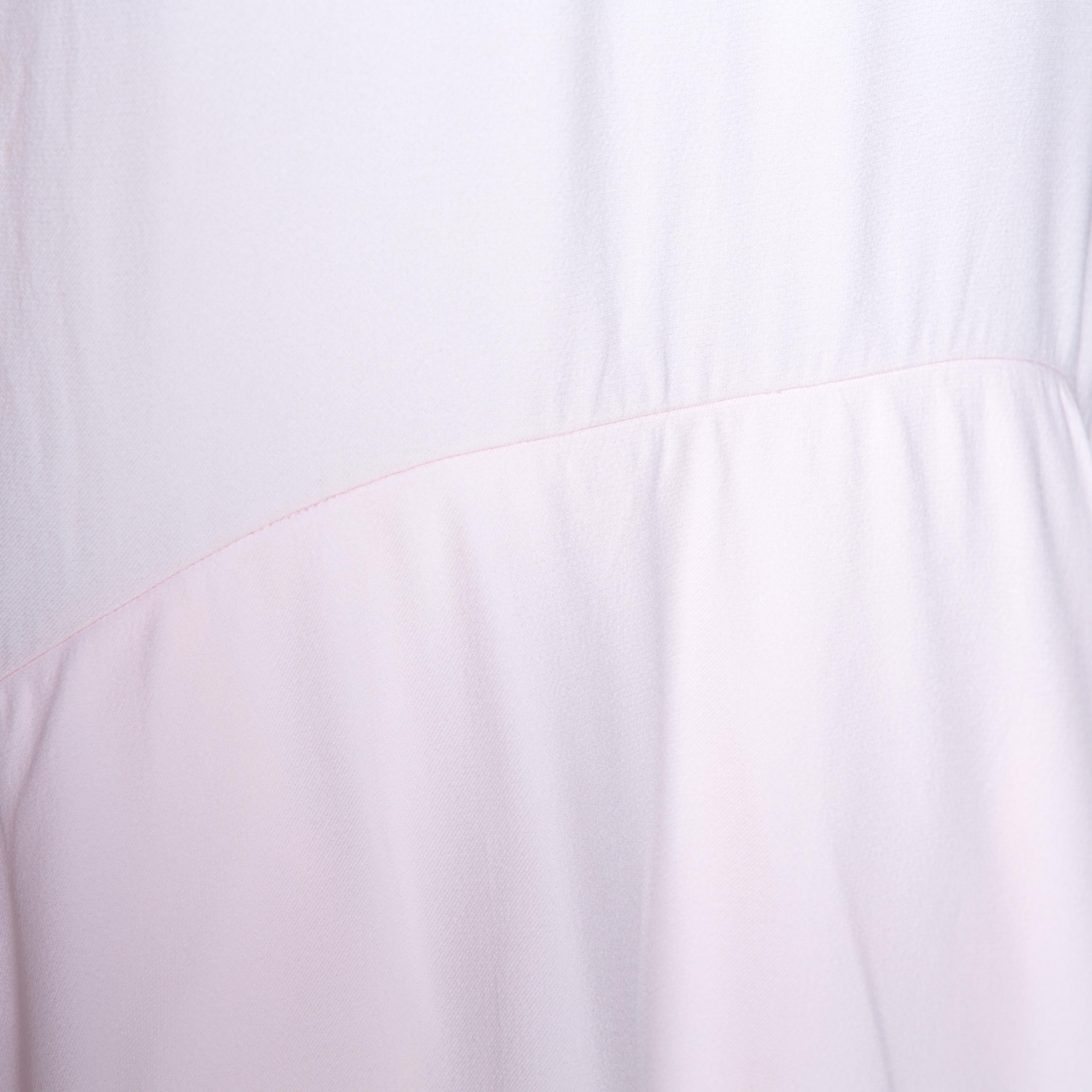 Chloe Pink Mist Crepe Flared Flounce Dress M In Good Condition For Sale In Dubai, Al Qouz 2