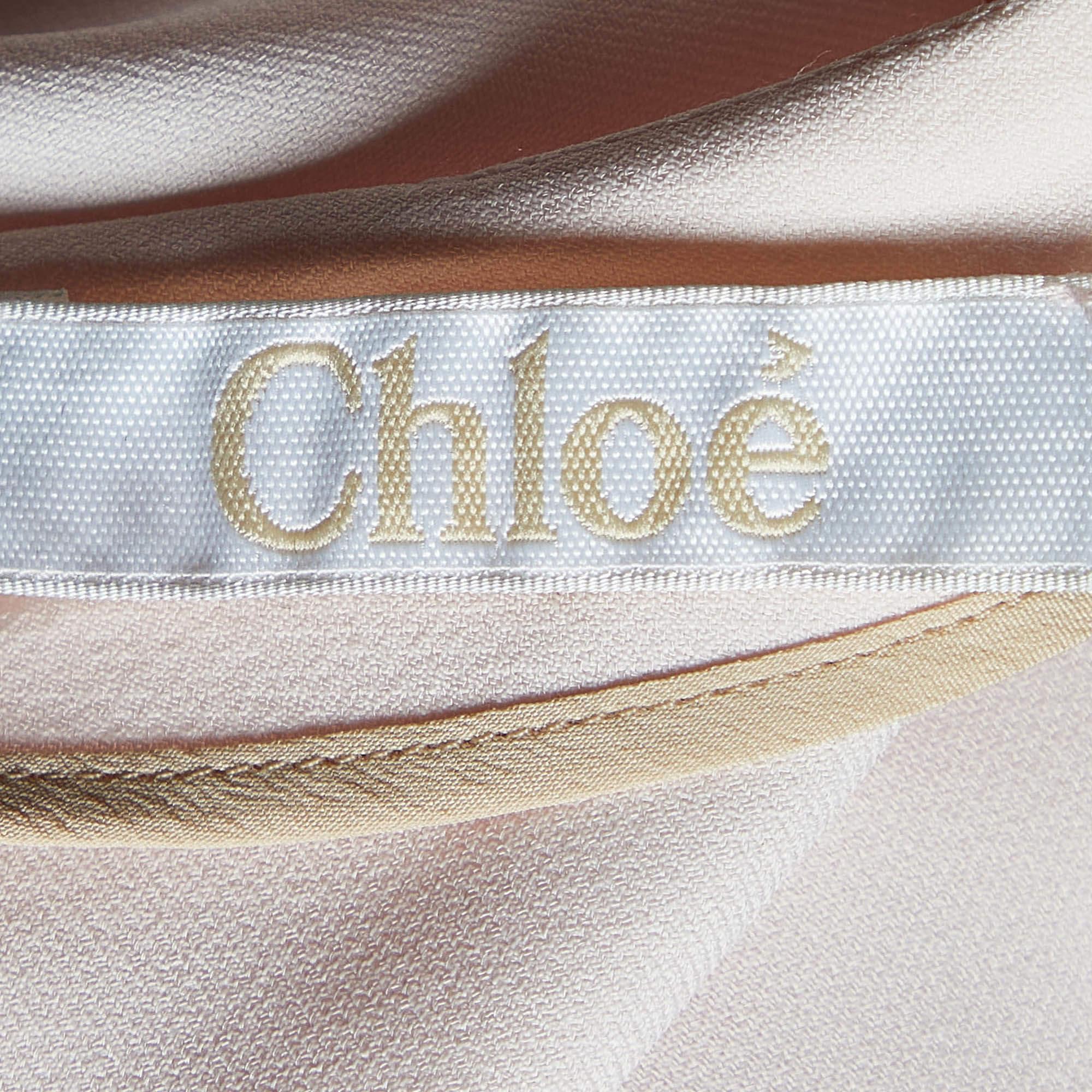 Chloe Pink Mist Crepe Mini Full Sleeves Dress M In Good Condition For Sale In Dubai, Al Qouz 2