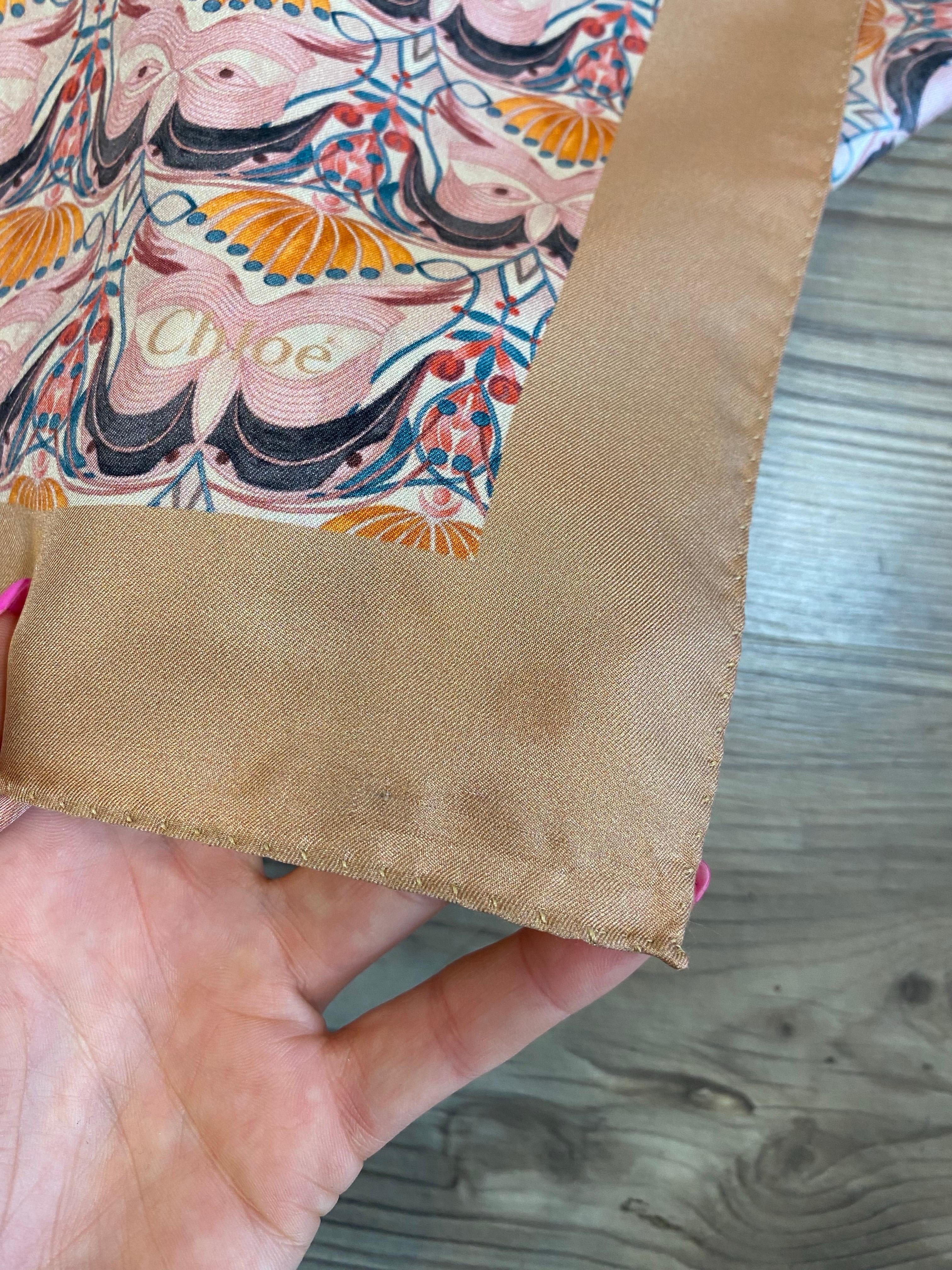 Femenino o masculino Foulard estampado rosa Chloe en venta