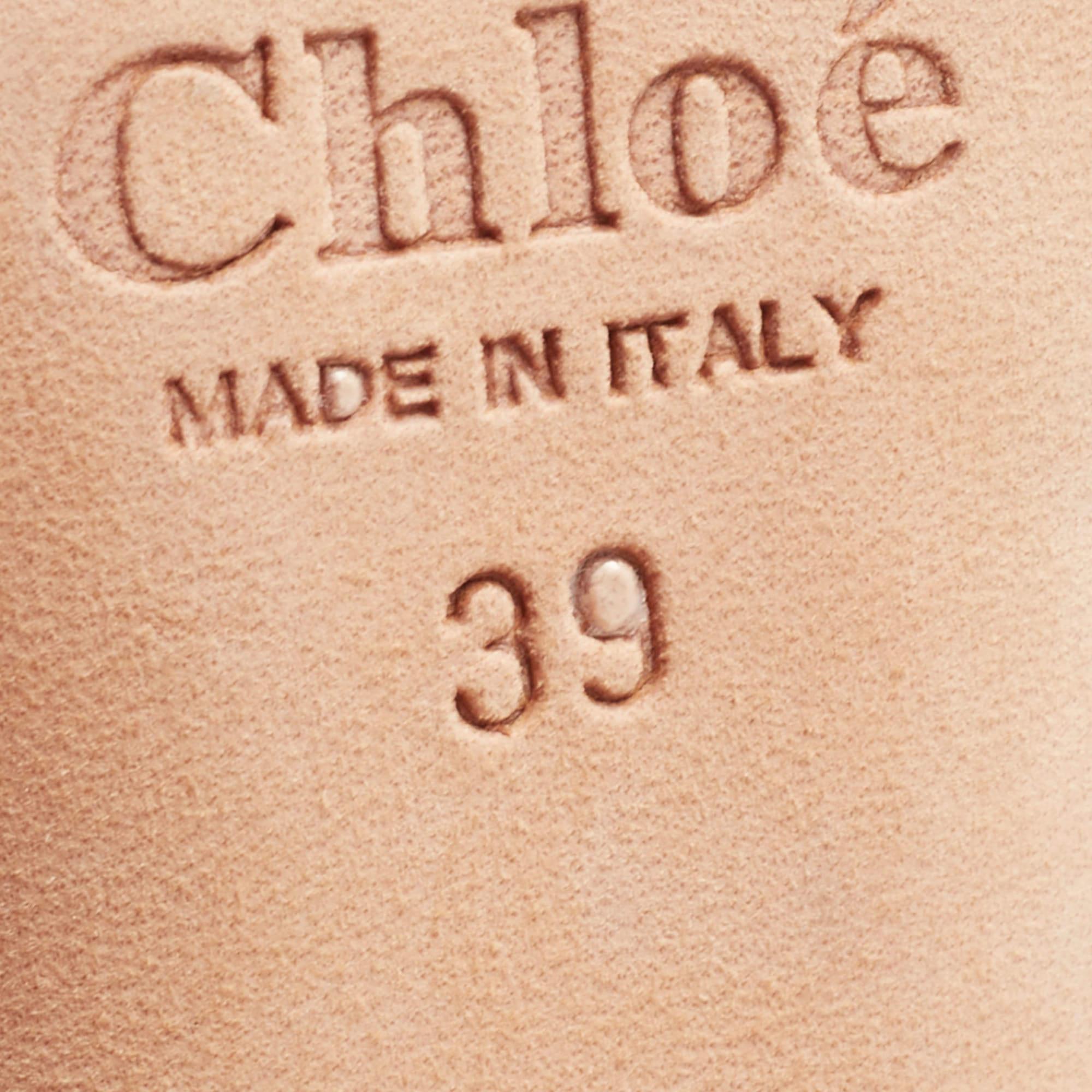 Chloe Pink Satin Embellished Pointed Toe Pumps Size 39 For Sale 3