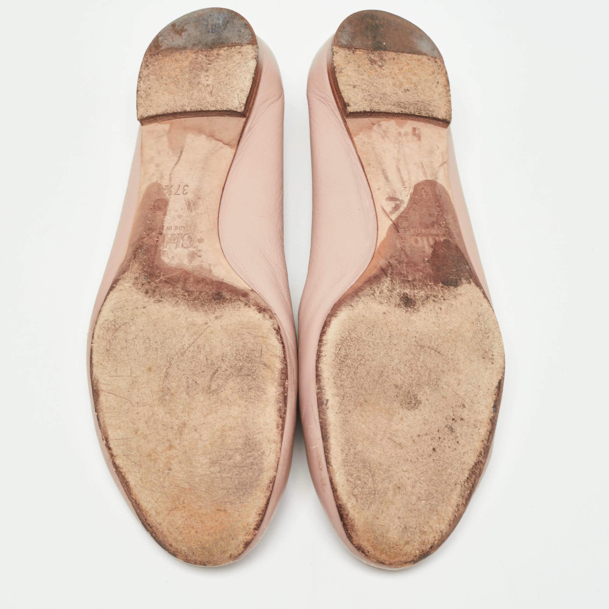 Chloe Ballerine Lauren in pelle rosa smerlata misura 37,5 in vendita 1