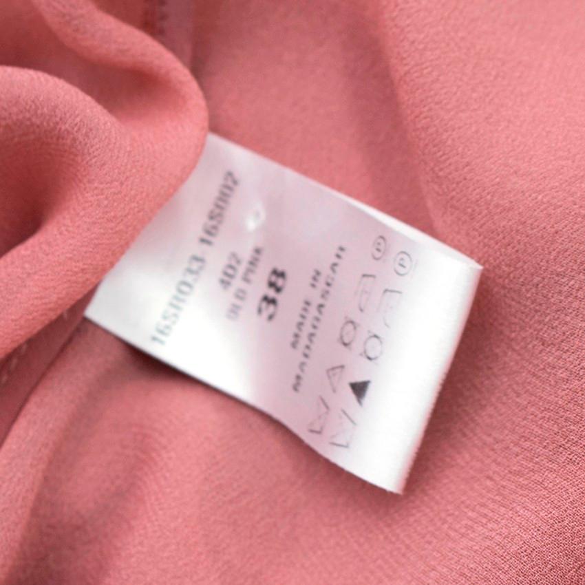 Chloe Pink Silk Ruffled Midi Dress - Size US 0-2 For Sale 2