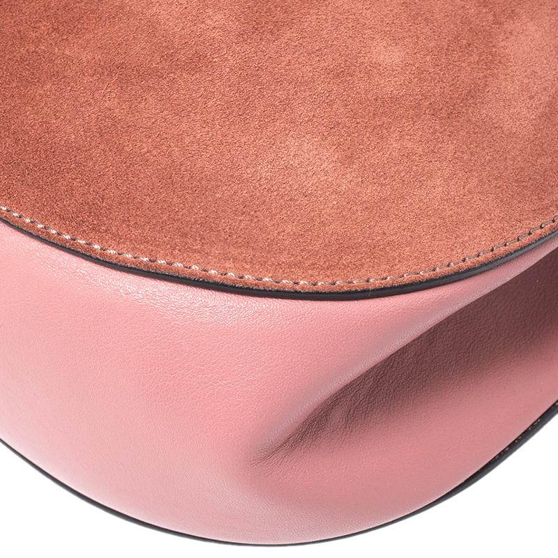Chloe Pink Suede And Leather Drew Crossbody Bag 2