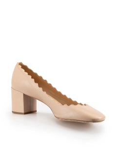 Chloé Pink Tea Leather Lauren Pumps Size IT 40