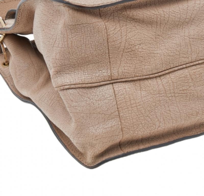 Chloe Pink Textured Leather Satchel 1