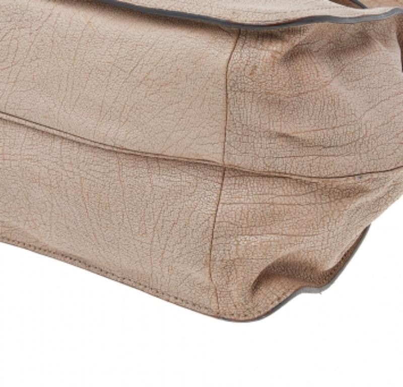 Chloe Pink Textured Leather Satchel 2