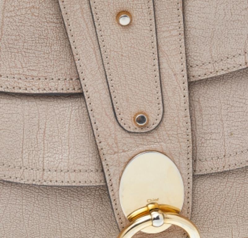 Chloe Pink Textured Leather Satchel 3