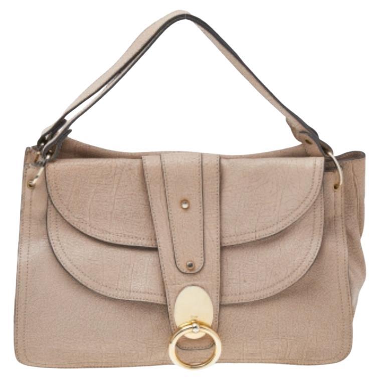 Chloé - Cartable en cuir texturé rose
