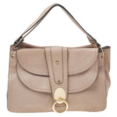 Chloe Pink Textured Leather Satchel