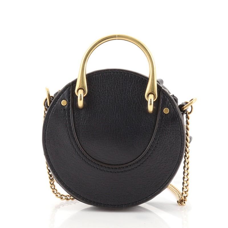 Black Chloe Pixie Crossbody Bag Leather and Suede Small