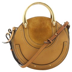 Chloe Pixie Crossbody Tasche Leder und Wildleder Klein