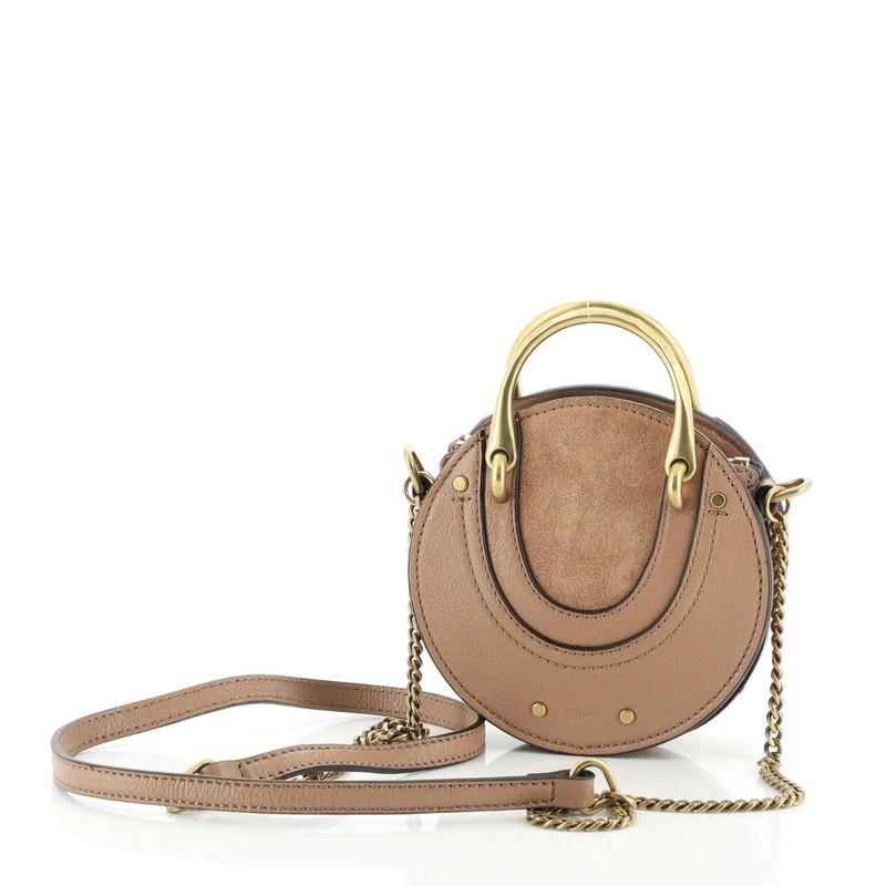 Women's or Men's Chloe Pixie Crossbody Bag Leather with Suede Mini
