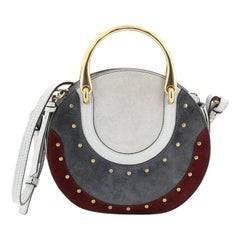 Chloe Pixie Crossbody Bag Studded Suede and Leather Small