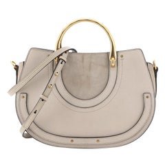 Chloe Pixie Double Handle Bag Leather With Suede Medium