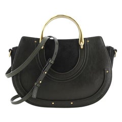Chloe Pixie Double Handle Bag Leather with Suede Medium