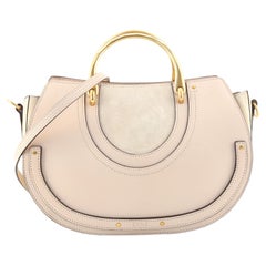 Chloe Pixie Double Handle Bag Leather with Suede Medium