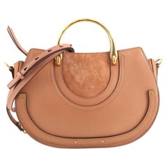 Chloe Pixie Double Handle Bag Leather with Suede Medium