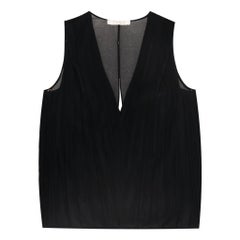 Chloe Pleated Top With Sheer Back