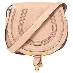 Chloe Powder Pink Leather Mini Marcie Crossbody Bag