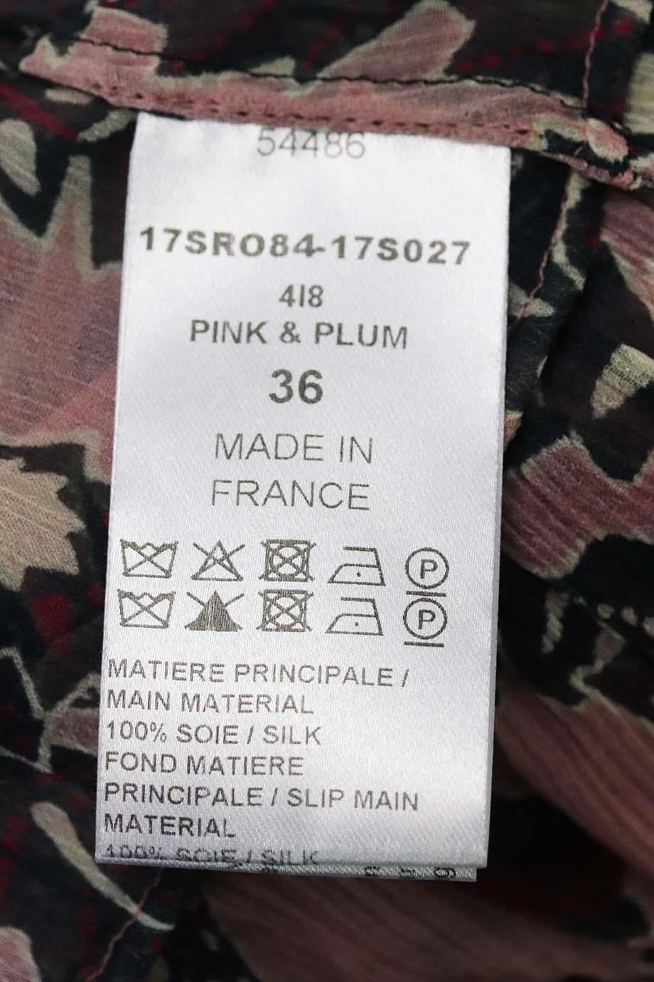 Women's Chloé Printed Silk Georgette Mini Dress FR 36 UK 8 