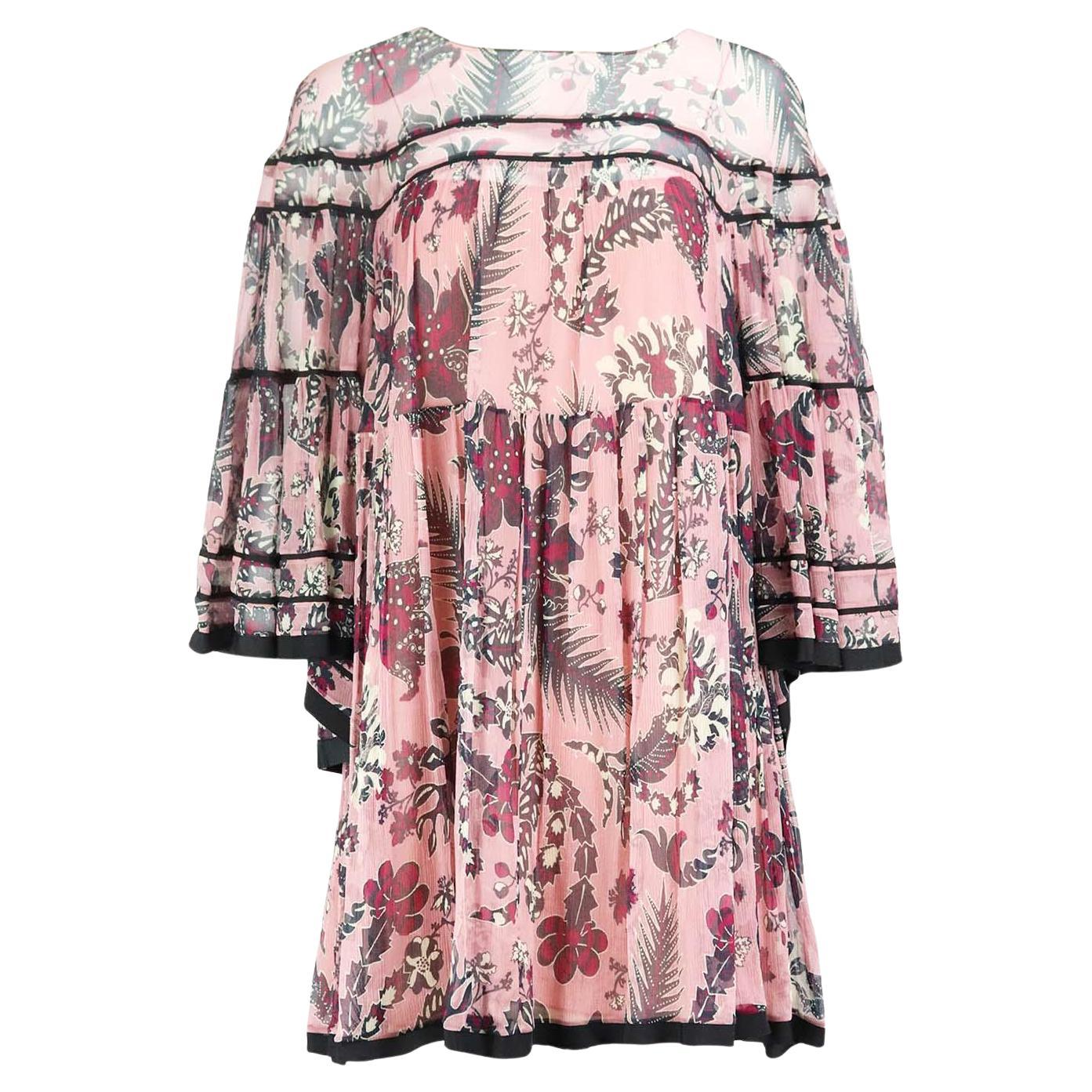 Chloé Printed Silk Georgette Mini Dress FR 36 UK 8 