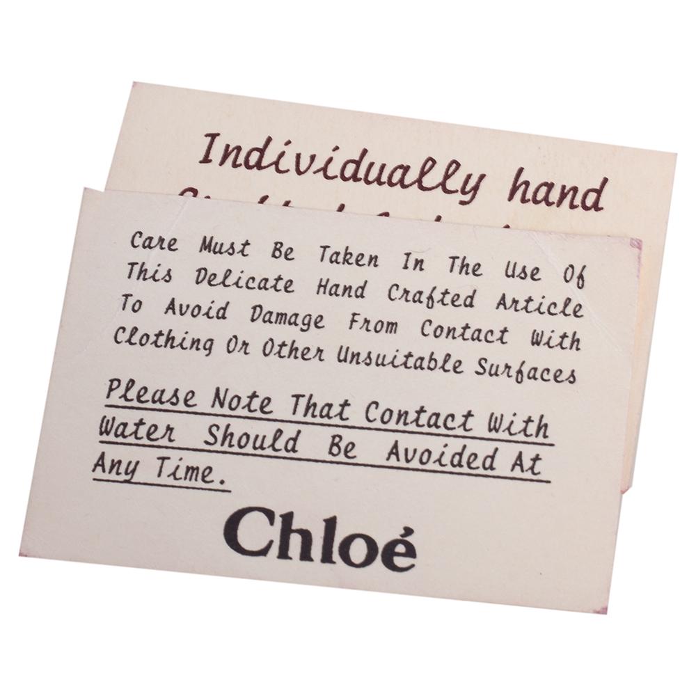 Chloe Purple Beaded Canvas Ring Handle Hobo 6