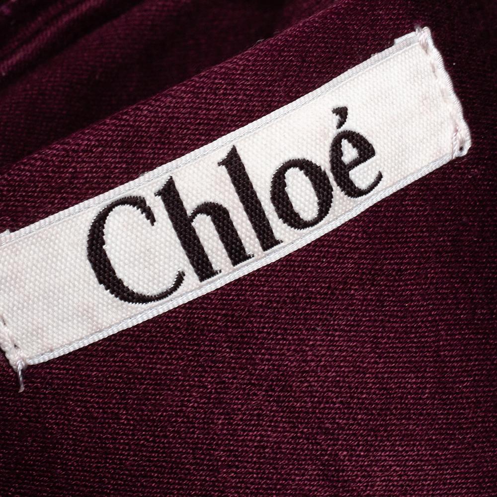 Chloe Purple Beaded Canvas Ring Handle Hobo 2