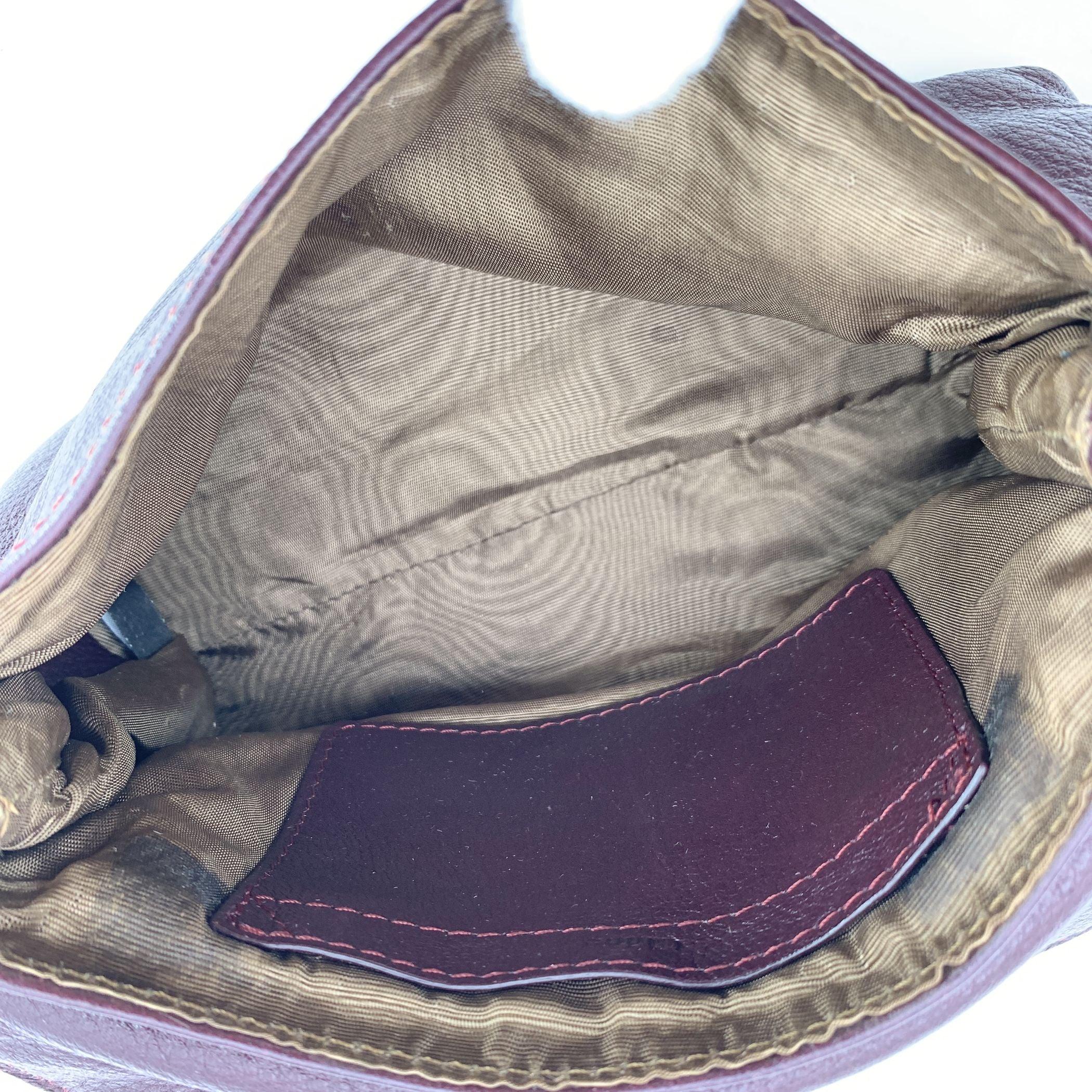 Chloe Purple Burgundy Leather 2 Way Lily Crossbody Bag Handbag Bon état - En vente à Rome, Rome