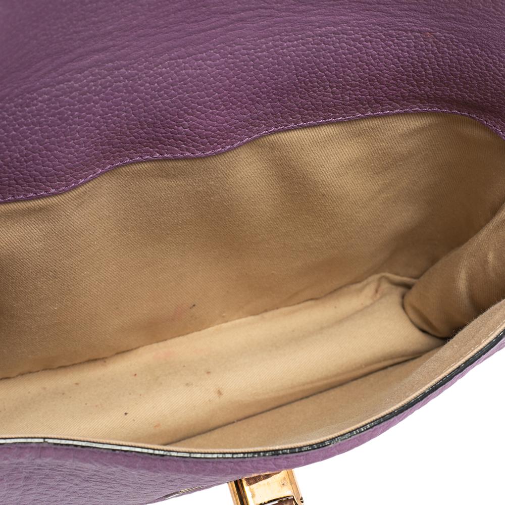 Chloe Purple Leather Sally Medium Shoulder Bag 2