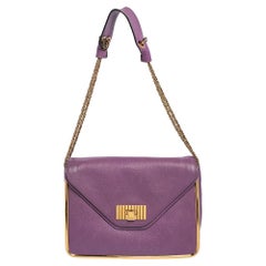 Chloe Purple Leather Sally Medium Shoulder Bag