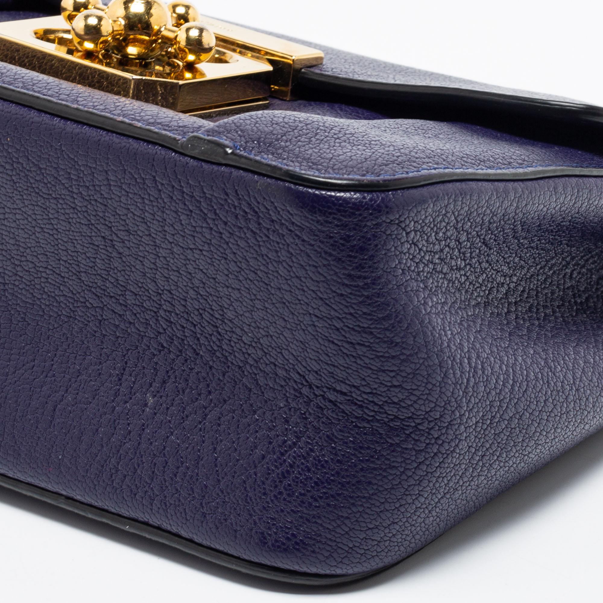 Chloé Purple Leather Small Elsie Shoulder Bag 5