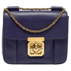 Chloé Purple Leather Small Elsie Shoulder Bag