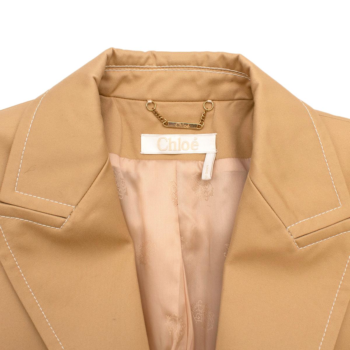 designer single breasted jacket brown